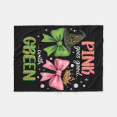 Rosa wird gut mit grünem Halloween, Rosa Pinkand Fleecedecke (Vorderseite (Horizontal))