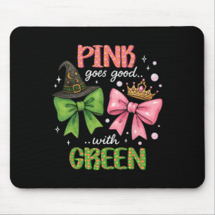 Rosa wird gut mit grünem Halloween, Rosa Pinkand Mousepad