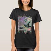 Rosa wird gut mit grüner Halloween-Hexe T-Shirt (Vorderseite)
