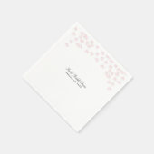 Rosa Wispy Rustikale Verlobung Brautparty Serviette (Ecke)