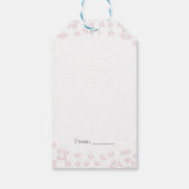 Rosa Wispy Rustikale Weinroute Mendrisiotto Brautp Geschenkanhänger (Rückseite)