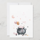 Rosa Witch Ghost Little Boo Baby Dusche Einladung (Rückseite)