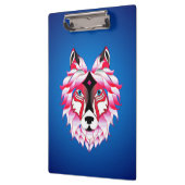 Rosa Wolf Head Artwork-24531 Klemmbrett (Links)