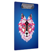 Rosa Wolf Head Artwork-24531 Klemmbrett (Rechts)