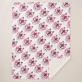 Rosa Wölfe Sherpadecke (Vorderseite)