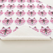 Rosa Wölfe Sherpadecke (3/4)