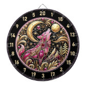 Rosa Wolfshauben unter dem Goldenen Mond Dartscheibe (vorne)