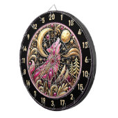 Rosa Wolfshauben unter dem Goldenen Mond Dartscheibe (Vorderseite rechts)