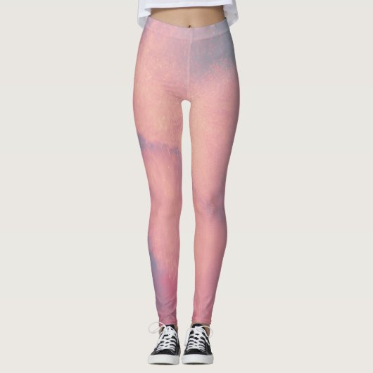 Rosa Wolke Leggings (Vorderseite)