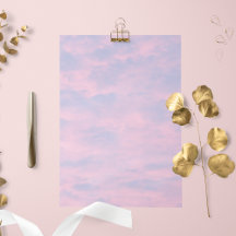 Rosa Wolken in blauem Himmel Papier