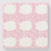 Rosa Wolken Marmor-Untersetzer Steinuntersetzer (Vorderseite)