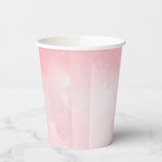 Rosa Wolken Party Pappbecher (Links)