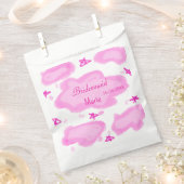 Rosa Wolken pastellfarbene Sterne Bräunungsmädchen Geschenktütchen (Ausgeschnitten)