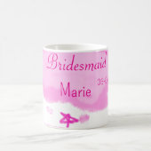 Rosa Wolken pastellfarbene Sterne Bräunungsmädchen Kaffeetasse (Mittel)