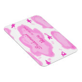 Rosa Wolken pastellfarbene Sterne Bräunungsmädchen Magnet (Rechte Seite)