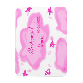 Rosa Wolken pastellfarbene Sterne Bräunungsmädchen Magnet