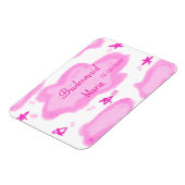 Rosa Wolken pastellfarbene Sterne Bräunungsmädchen Magnet (Linke Seite)