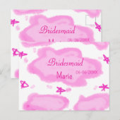 Rosa Wolken pastellfarbene Sterne Bräunungsmädchen Postkarte (Vorne/Hinten)