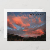 Rosa Wolken Postkarte (Vorne/Hinten)