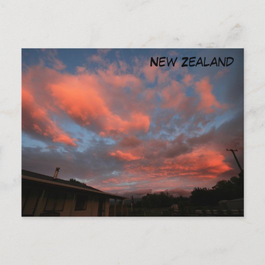 Rosa Wolken Postkarte (Vorderseite)