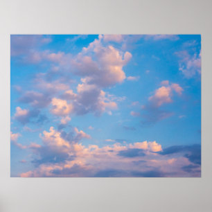 Rosa Wolken - Rimini, Italien Poster