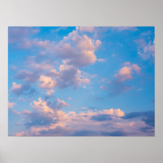 Rosa Wolken - Rimini, Italien Poster