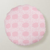 Rosa Wolken Rundkissen Rundes Kissen (Rückseite)