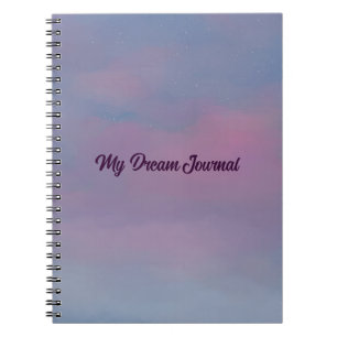 Rosa Wolken und Stars Dream Journal Notizblock