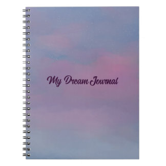 Rosa Wolken und Stars Dream Journal Notizblock
