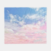 Rosa Wolken Wasserfarbe: strahlender Himmel. Fleecedecke (Vorderseite (Horizontal))