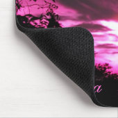 Rosa Wolkendecke Mousepad (Ecke)