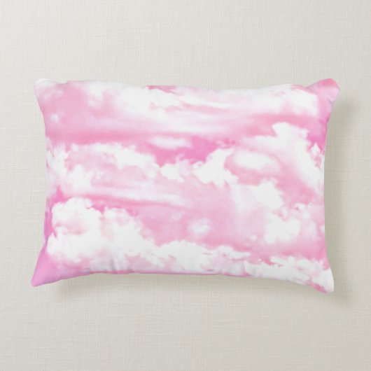 Rosa Wolkendekoration - fertig zum Anpassen Dekokissen (Rückseite)