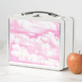 Rosa Wolkendekoration - fertig zum Anpassen Metall Brotdose (Beispiel)