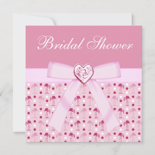 Rosa Wonderland Flamingos Brautparty Einladung (Vorderseite)