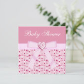 Rosa Wonderland Flamingos Kinderdusche Invites Einladung (Stehend Vorderseite)