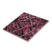 Rosa Woodland-Camouflage Fliese (Seite)
