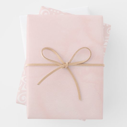 Rosa Wrapping Paper Sheets Geschenkpapier Set (Beispiel)