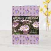 Rosa Wunder der Liebe Blume Florales Foto Kunstkar Karte (Gelbe Blume)