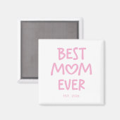 Rosa wunderliches Herz Beste Mutter überhaupt Magnet (Vorderseite/Rückseite)