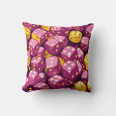 rosa Würfel Geometrische Kaskade Schwarz & Weiß Rü Kissen (Vorderseite)