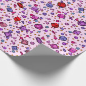 Rosa Würfel Geschenkpapier (Ecke)