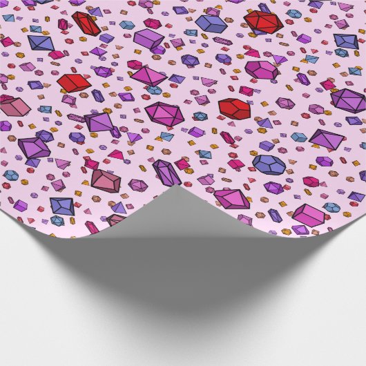 Rosa Würfel Geschenkpapier (Ecke)