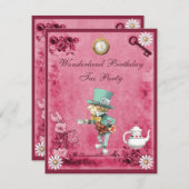 Rosa wütendes einladung (Vorne/Hinten)