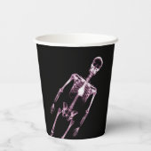 Rosa X-Ray Skelett Pappbecher (Rückseite)