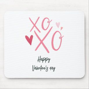 Rosa "XOXO"Herzen Frohen Valentinstag  Mousepad