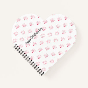 Rosa "XOXO"Herzen Frohen Valentinstag Notizblock