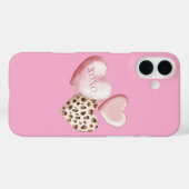 Rosa XOXO Leopard Druckerhitze Case-Mate iPhone Hülle (Rückseite (Horizontal))