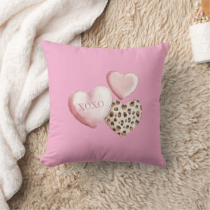 Rosa XOXO Leopard Druckerhitze Kissen