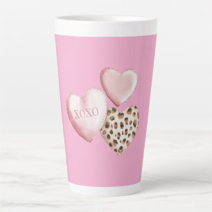 Rosa XOXO Leopard Druckerhitze Milchtasse