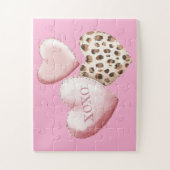Rosa XOXO Leopard Druckerhitze Puzzle (Vertikal)